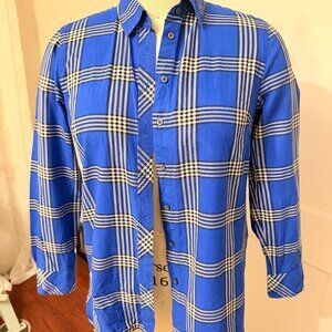 Talbots Blue Plaid Button-Down Shirt